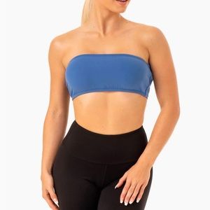 Ryderwear blue bandeau sports bra size small